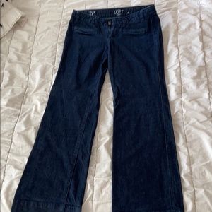 Sailor-style dark wash jeans